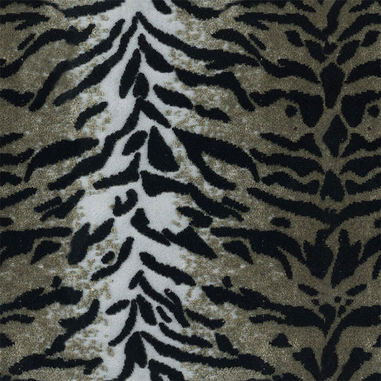 Жоғары сапалы Jacquard барқыт Velvet Tiger Жануарлардың терінің терінің дифа матасы
